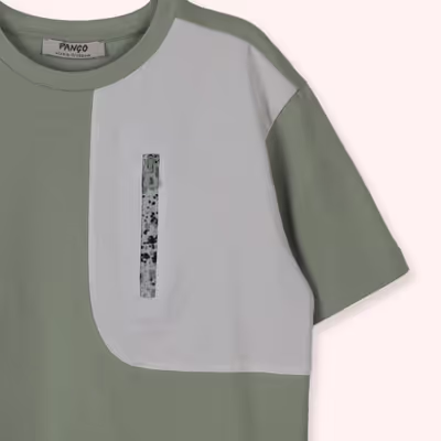 Short Sleeve T-Shirt-Khaki-5-6 Yrs