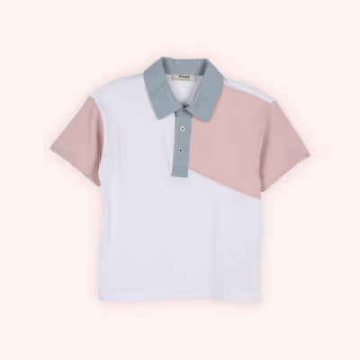 Polo Neck T-Shirt-Blue-5-6 Yrs