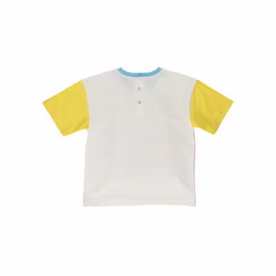 Printed Short Sleeve T-Shirt-White-6-12 Month