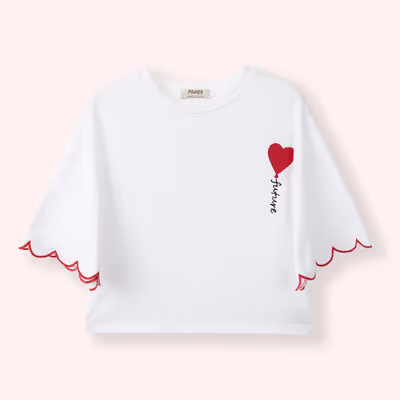 T-Shirt with Embroidered Front and Sleeves 2511GK05035