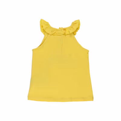 Printed Detailed Tank Top-Yellow-0-6 Month