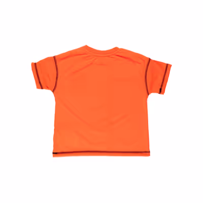 T-Shirt With Stitching Details-Orange-13-14 Yrs