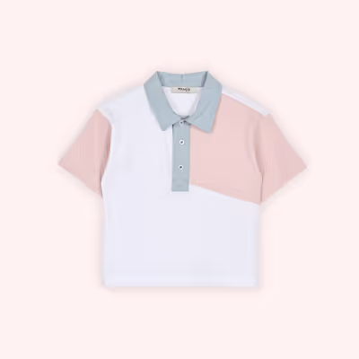 Polo Neck T-Shirt-Blue-3-4 Yrs
