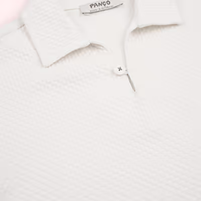 Polo Neck T-Shirt-Ecru-3-4 Yrs
