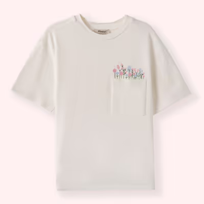 T-Shirt with Embroidery Details 2511GK05036