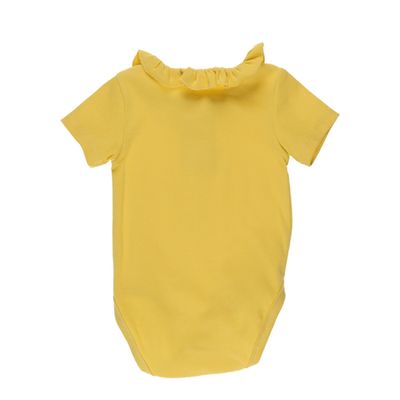 Short Sleeve Bodysuit-Yellow-6-12 Month