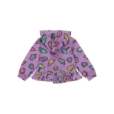 Patterned Zipper Sweatshirt-Purple-6-12 Mth
