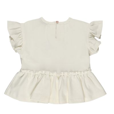 Printed T-Shirt-Ecru-6-12 Month