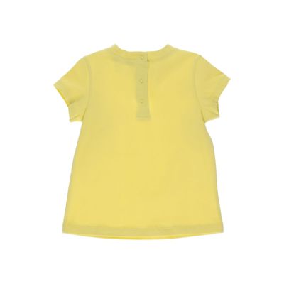 Embroidery Detailed T-Shirt-Yellow-0-6 Mth