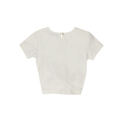 Print Detailed T-Shirt-White-0-6 Mth