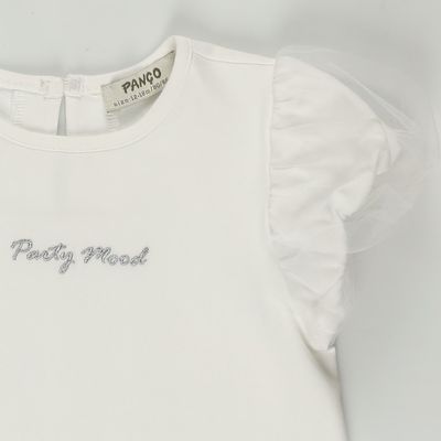 Glittery Embroidered T-shirt-White-0-6 Mth